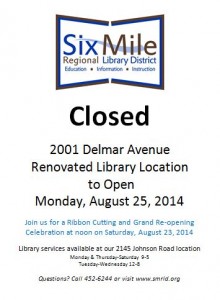 Closed to open 8.25.2014