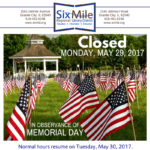 Closed in Observance of Memorial Day