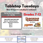 3.24 through 5.26.20 Tabletop Tuesdays